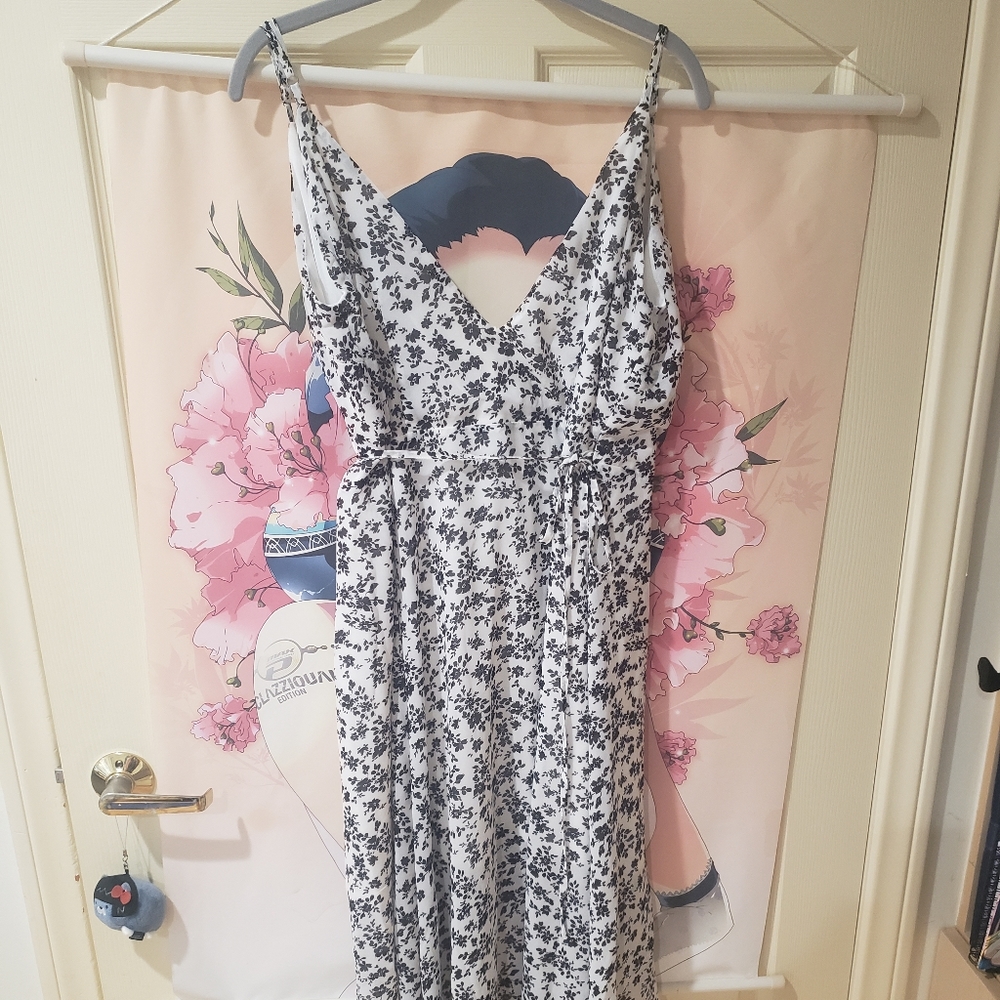 Off brand Spaghetti Strap Wrap Dress